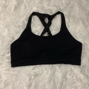 Lululemon Time to Sweat Bra Medium Support B/C Cups, Size 12, Black